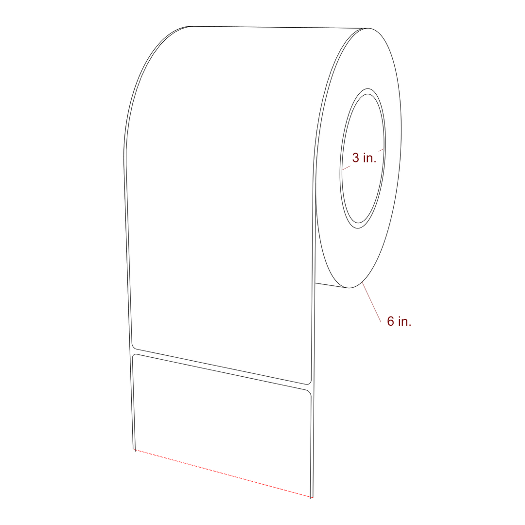 4.5" x 9" Rectangle Roll for Epson ColorWorks, VIPColor & Primera Printers; 4.5" x 9" Rectangle Label Diagram