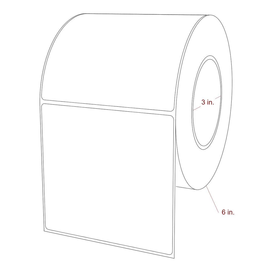 4.75" x 4.4375" Rectangle Roll for Epson ColorWorks, VIPColor & Primera Printers; 4.75" x 4.4375" Rectangle Label Diagram