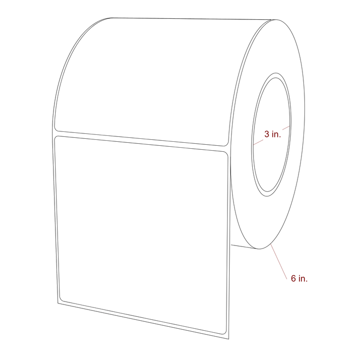 4.75" x 4.4375" Rectangle Roll for Epson ColorWorks, VIPColor & Primera Printers; 4.75" x 4.4375" Rectangle Label Diagram