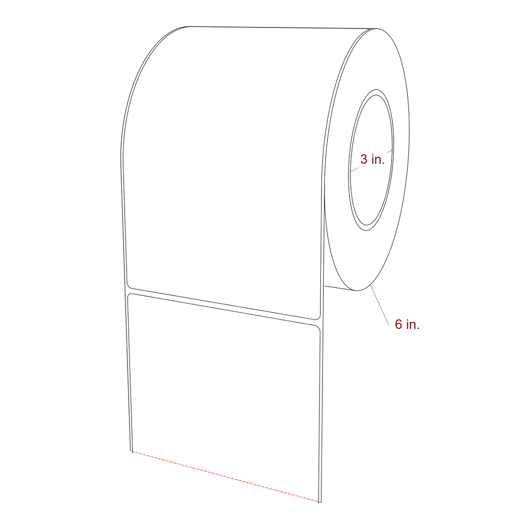 4.75" x 7.5" Rectangle Roll for Epson ColorWorks, VIPColor & Primera Printers; 4.75" x 7.5" Rectangle Label Diagram