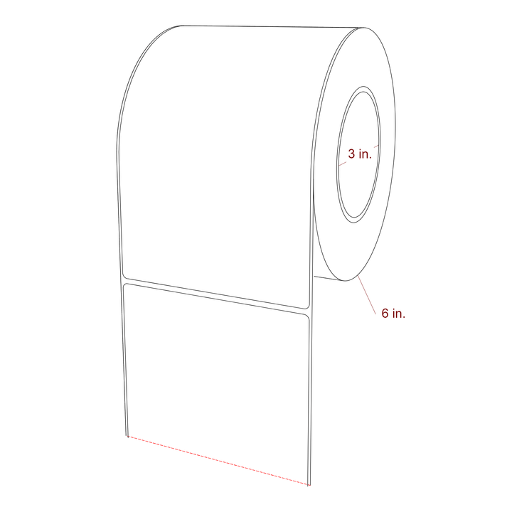 4.75" x 7.5" Rectangle Roll for Epson ColorWorks, VIPColor & Primera Printers; 4.75" x 7.5" Rectangle Label Diagram