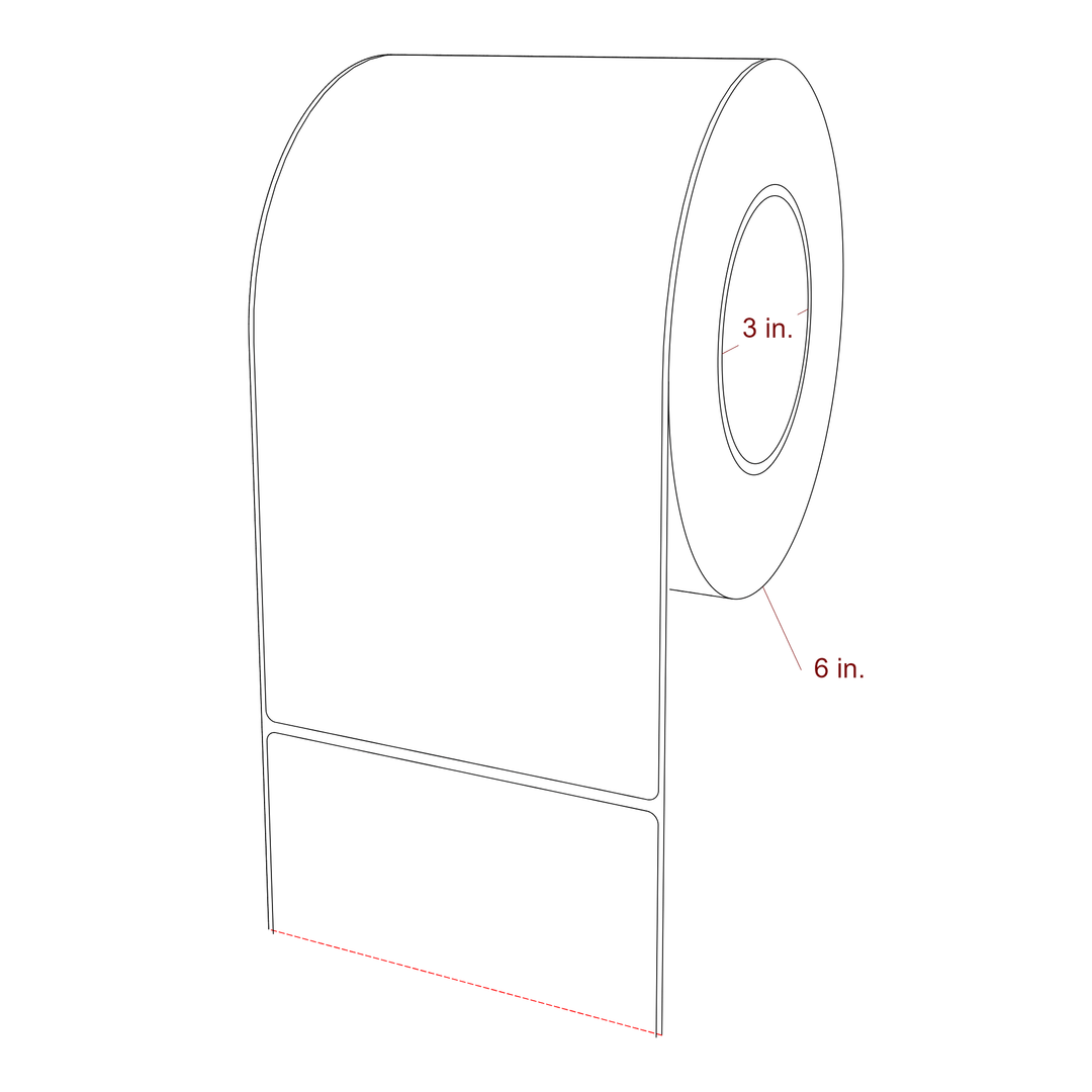 4.75" x 9" Rectangle Roll for Epson ColorWorks, VIPColor & Primera Printers; 4.75" x 9" Rectangle Label Diagram