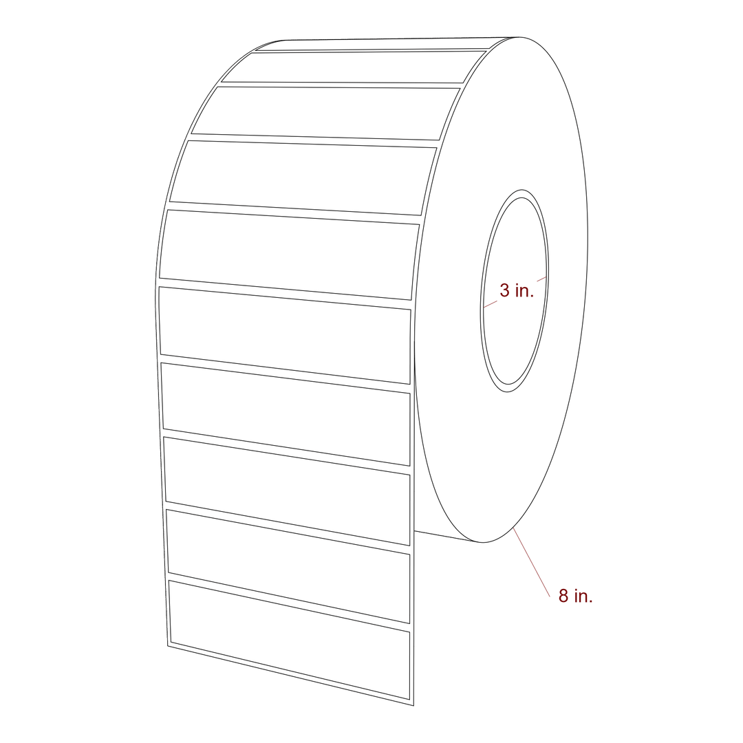4" x 1" Rectangle Roll for Epson ColorWorks & VIPColor Printers; 4" x 1" Rectangle Label Diagram