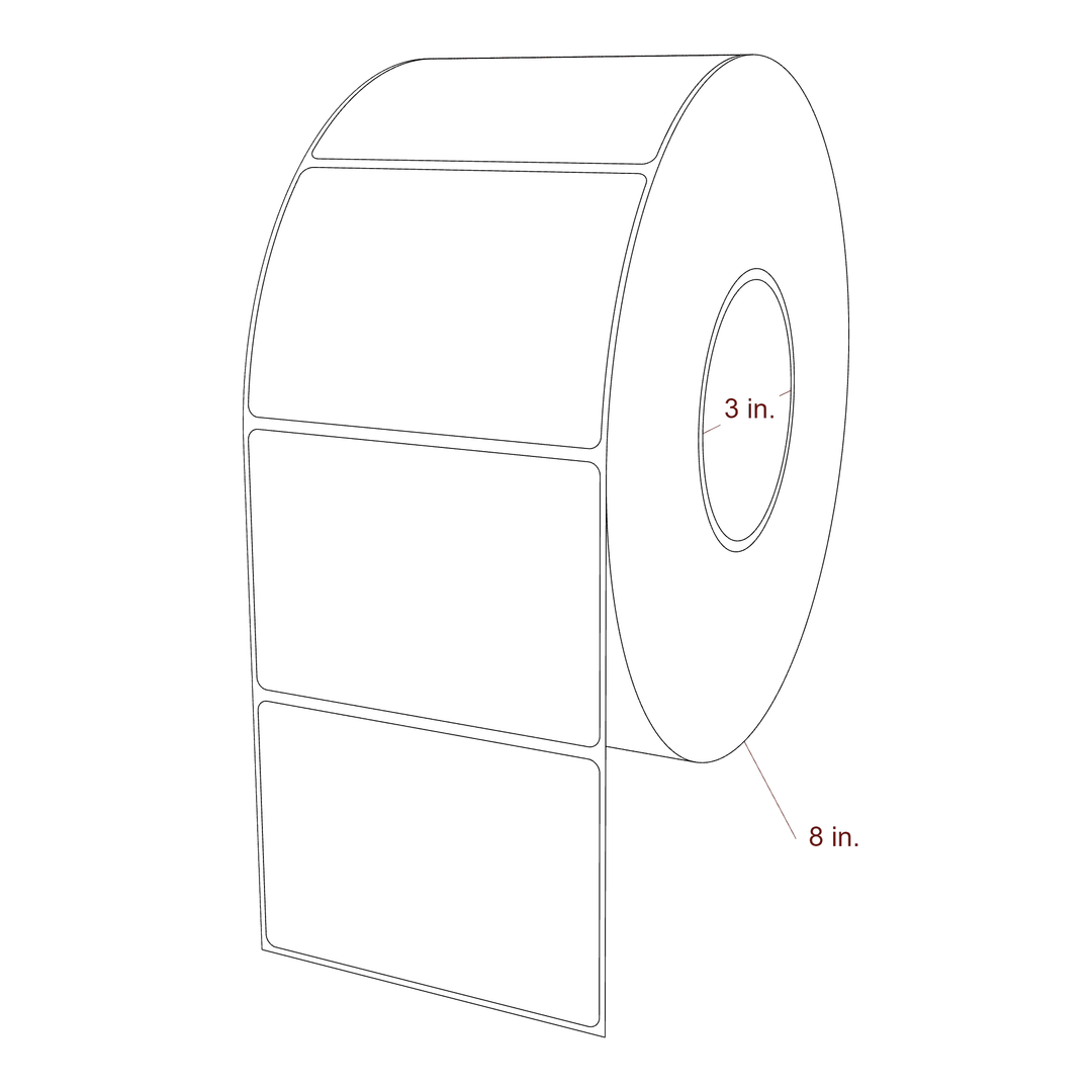 4" x 2.8125" Rectangle Roll for Epson ColorWorks & VIPColor Printers; 4" x 2.8125" Rectangle Label Diagram