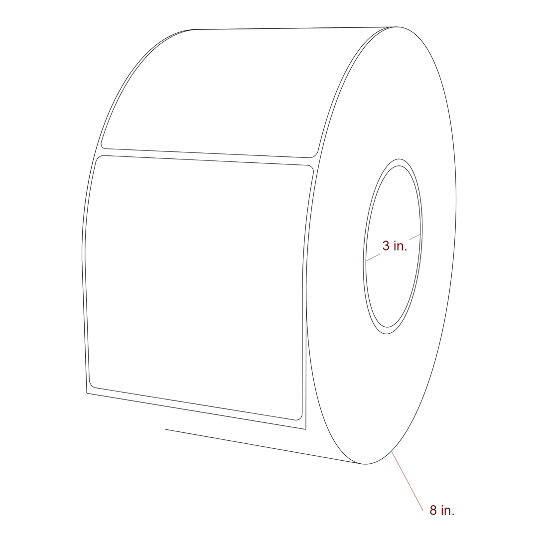 4" x 4" Special Shape Inkjet Label Rolls | Fits Epson ColorWorks, VIPColor & Primera