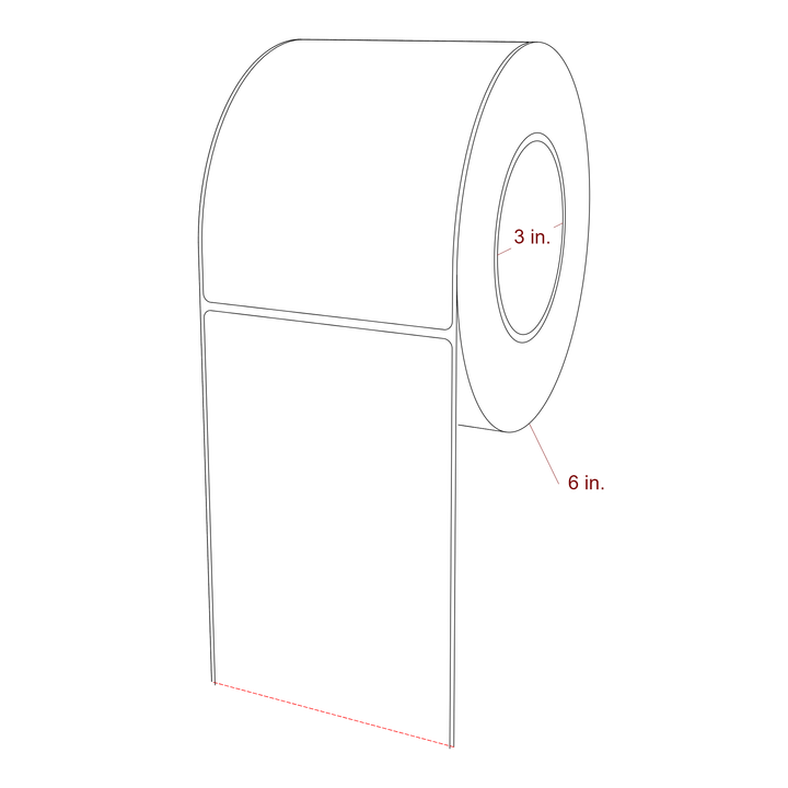 4" x 5.4375" Rectangle Roll for Epson ColorWorks, VIPColor & Primera Printers; 4" x 5.4375" Rectangle Label Diagram