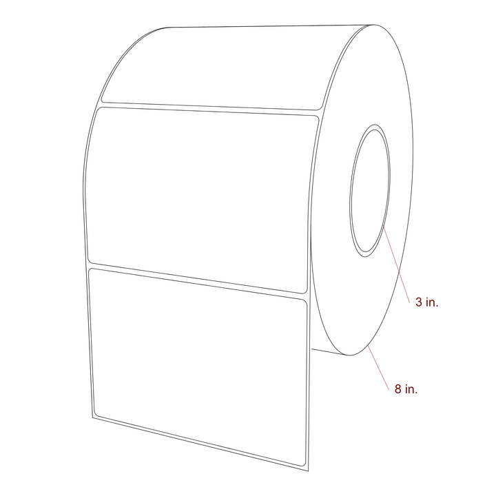 5.5" x 3.6875" Inkjet Label Rolls | Fits Epson ColorWorks, VIPColor & Primera