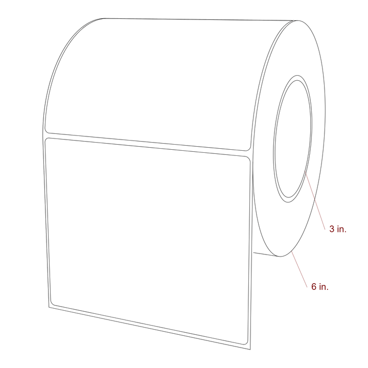 5.5" x 4.4375" Rectangle Roll for Epson ColorWorks, VIPColor & Primera Printers; 5.5" x 4.4375" Rectangle Label Diagram