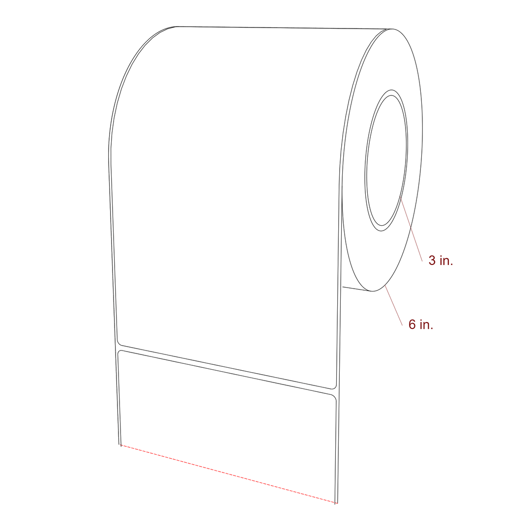 5.5" x 9" Rectangle Roll for Epson ColorWorks, VIPColor & Primera Printers; 5.5" x 9" Rectangle Label Diagram