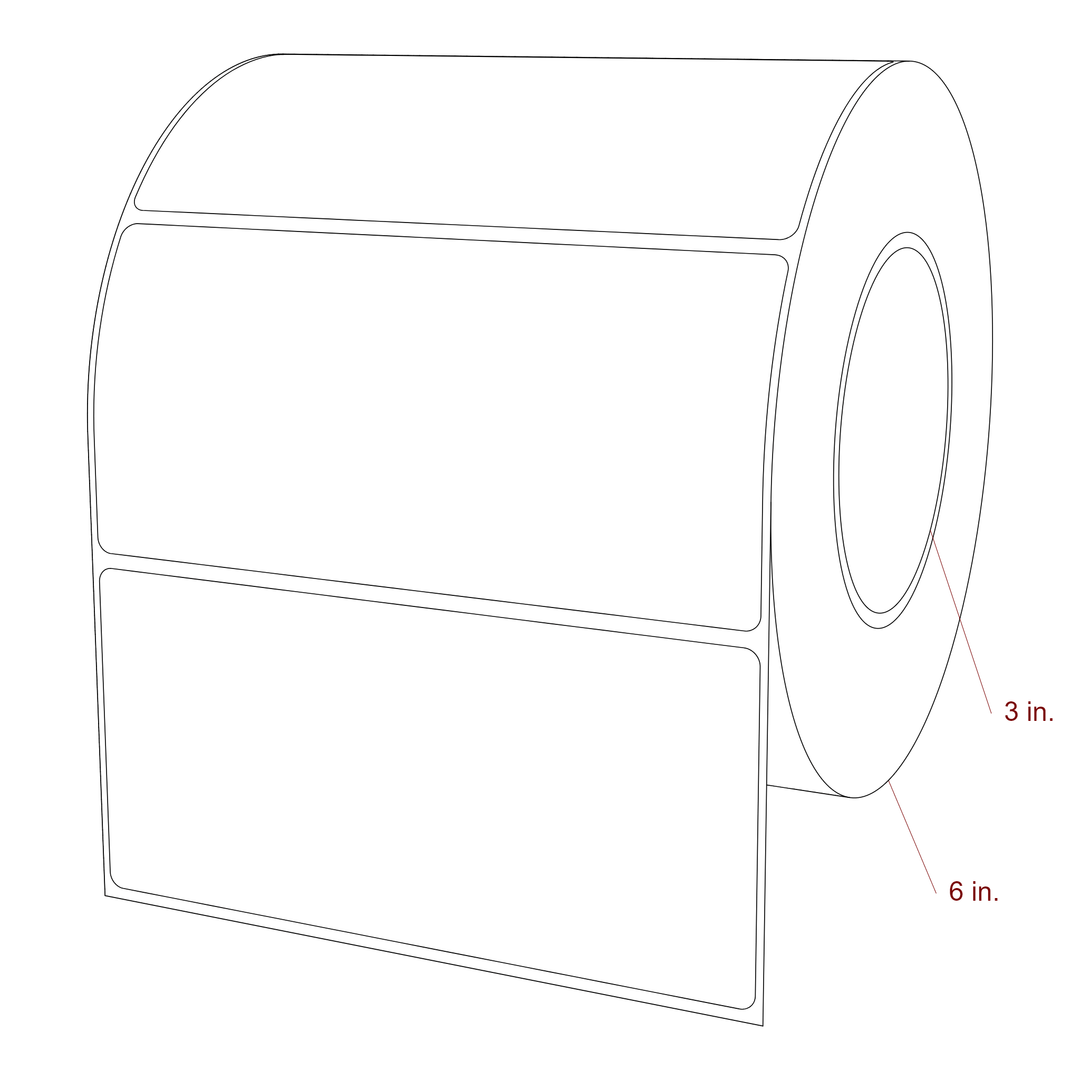 5.75" x 2.75" Rectangle Roll for Epson ColorWorks, VIPColor & Primera Printers; 5.75" x 2.75" Rectangle Label Diagram