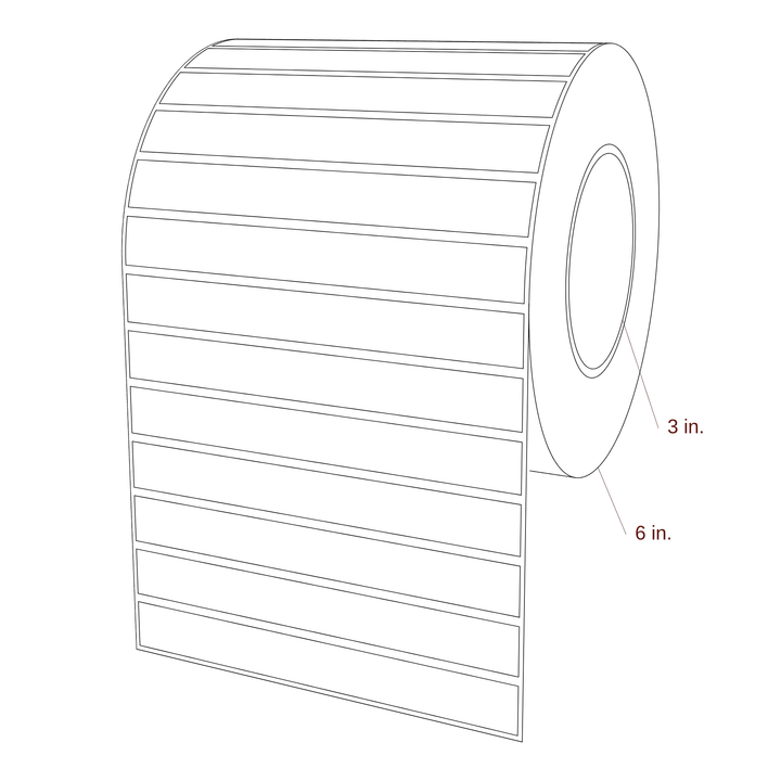 5.813" x 0.675" Rectangle Roll for Epson ColorWorks, VIPColor & Primera Printers; 5.813" x 0.675" Rectangle Label Diagram