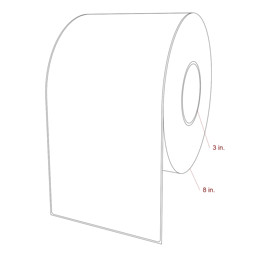 5.875" x 12" Inkjet Label Rolls | Fits Epson ColorWorks, VIPColor & Primera