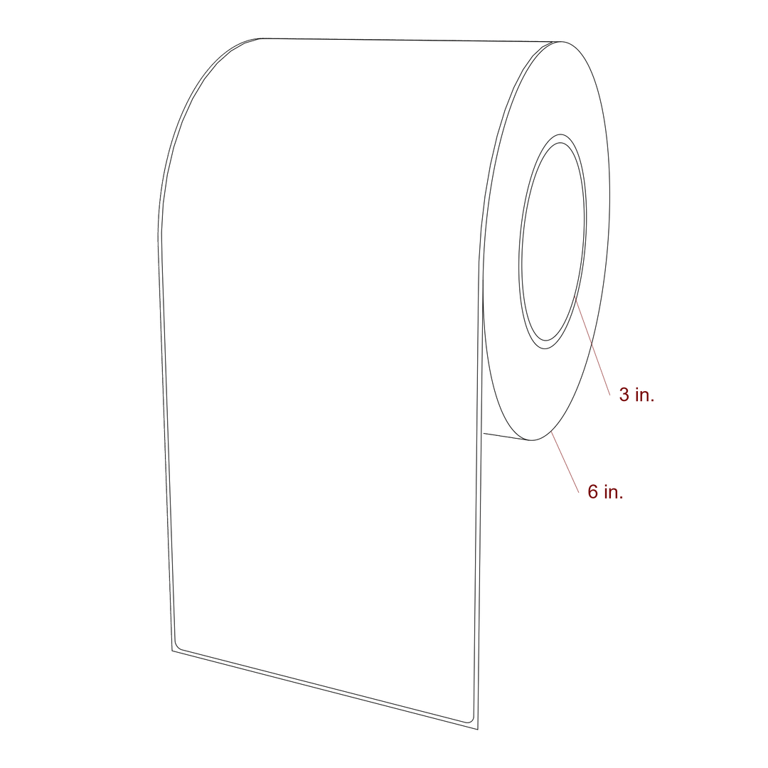 5" x 11" Rectangle Roll for Epson ColorWorks, VIPColor & Primera Printers; 5" x 11" Rectangle Label Diagram
