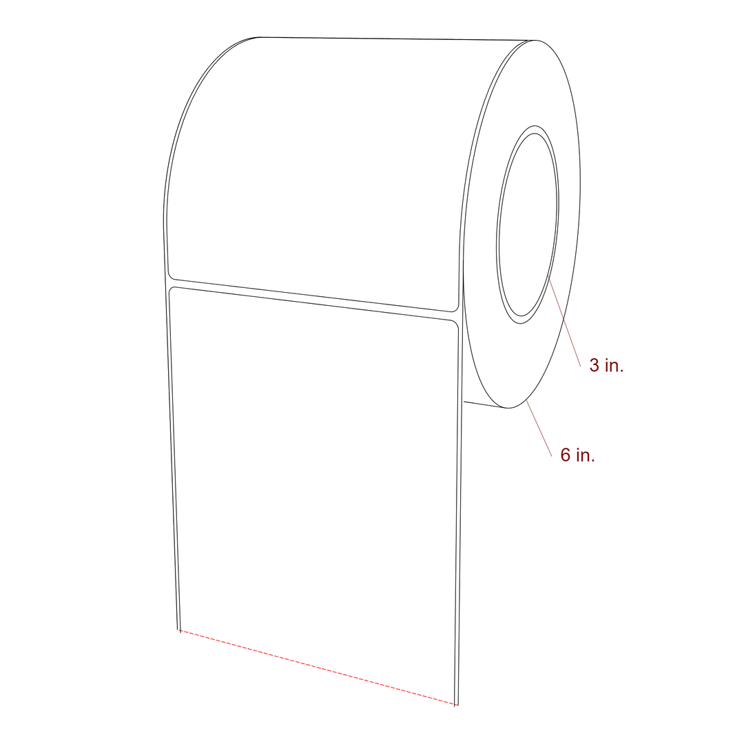 5" x 5.4375" Rectangle Roll for Epson ColorWorks, VIPColor & Primera Printers; 5" x 5.4375" Rectangle Label Diagram