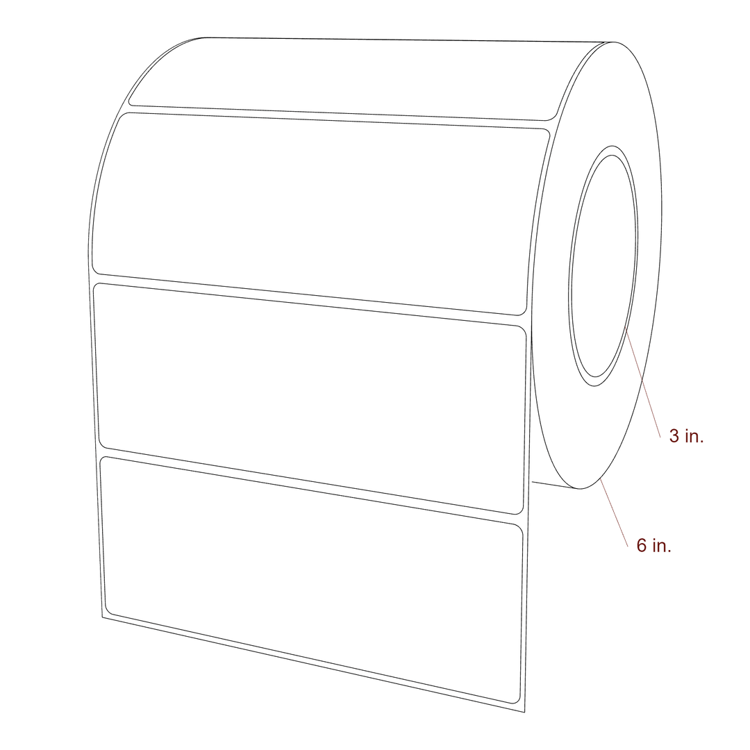 6.1875" x 2.3125" Inkjet Label Rolls | Fits Epson ColorWorks, VIPColor & Primera