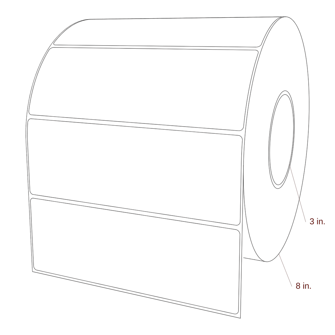 7.25" x 2.5" Inkjet Label Rolls | Fits Epson ColorWorks, VIPColor & Primera