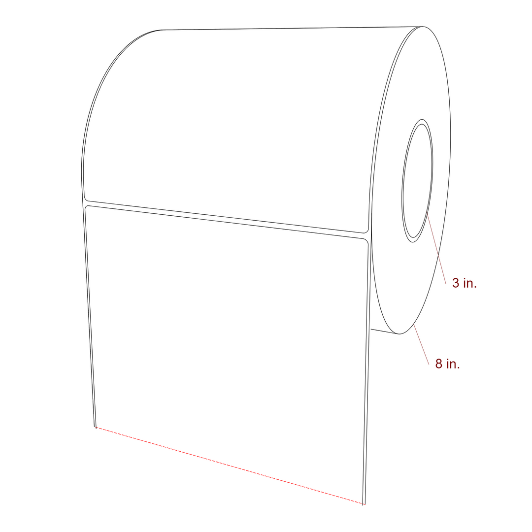 7.75" x 6.5" Inkjet Label Rolls | Fits Epson ColorWorks, VIPColor & Primera