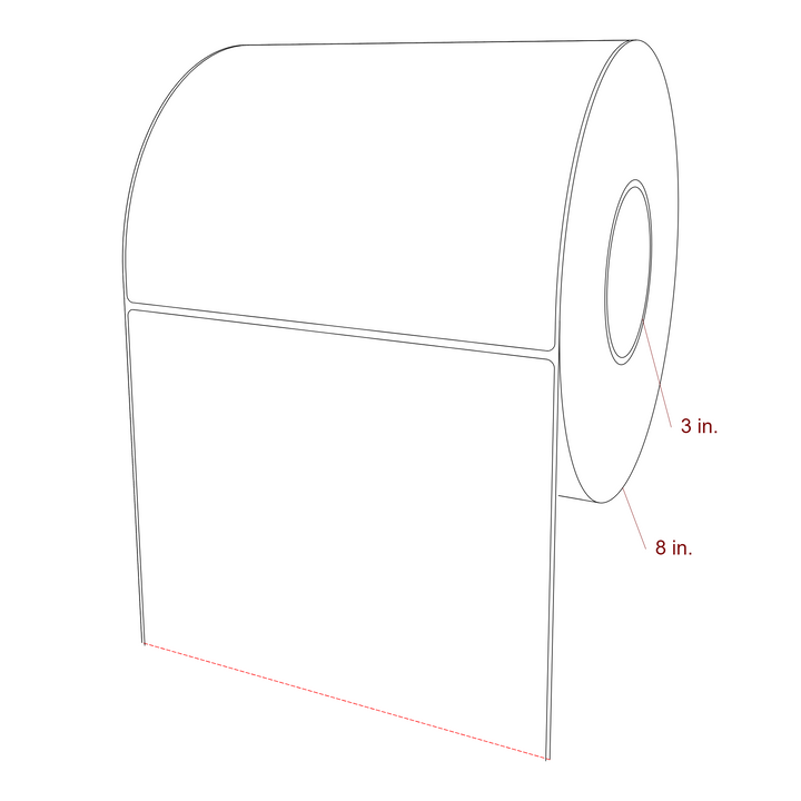 7.75" x 6.5" Inkjet Label Rolls | Fits Epson ColorWorks, VIPColor & Primera