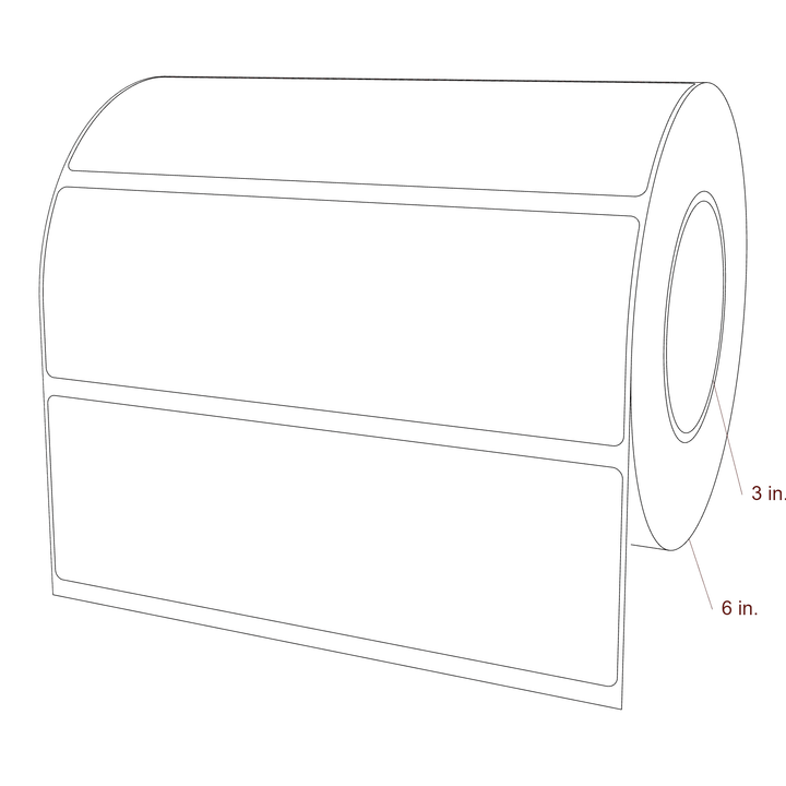 8.0625" x 2.625" Rectangle Roll for Epson ColorWorks, VIPColor & Primera Printers; 8.0625" x 2.625" Rectangle Label Diagram