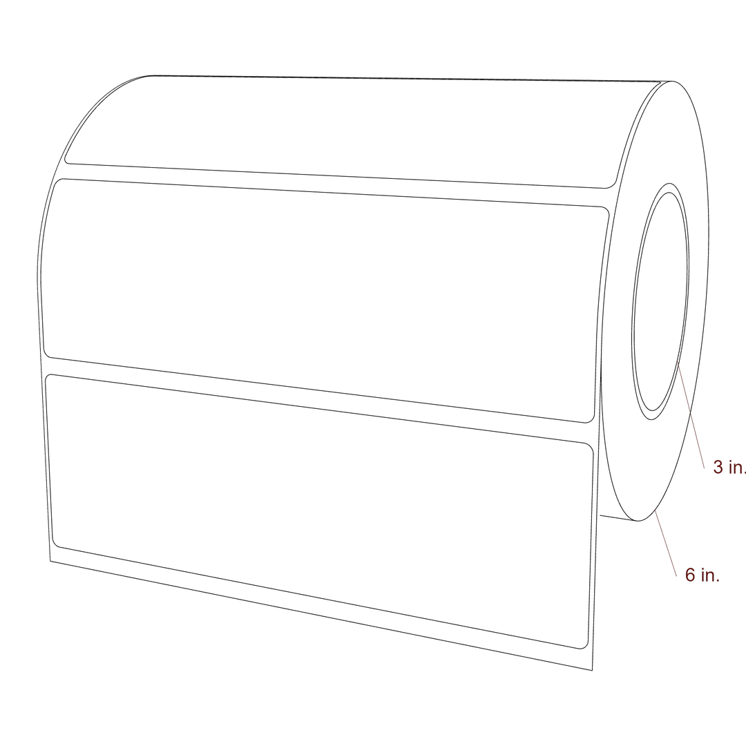 8.1875" x 2.625" Rectangle Roll for Epson ColorWorks, VIPColor & Primera Printers; 8.1875" x 2.625" Rectangle Label Diagram