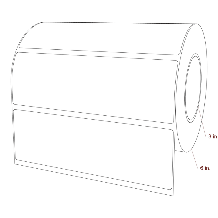 8.1875" x 2.625" Rectangle Roll for Epson ColorWorks, VIPColor & Primera Printers; 8.1875" x 2.625" Rectangle Label Diagram