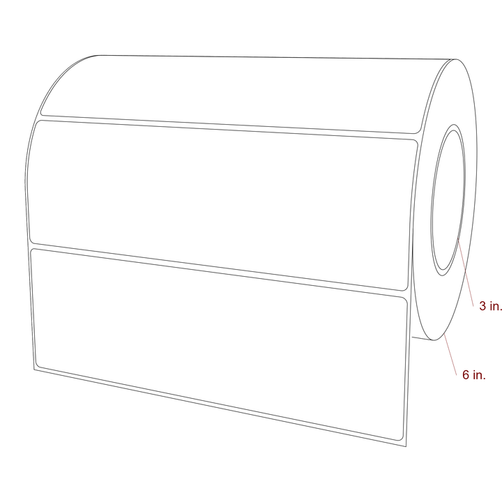 8.875" x 2.875" Rectangle Roll for Inkjet Printers; 8.875" x 2.875" Rectangle Label Diagram