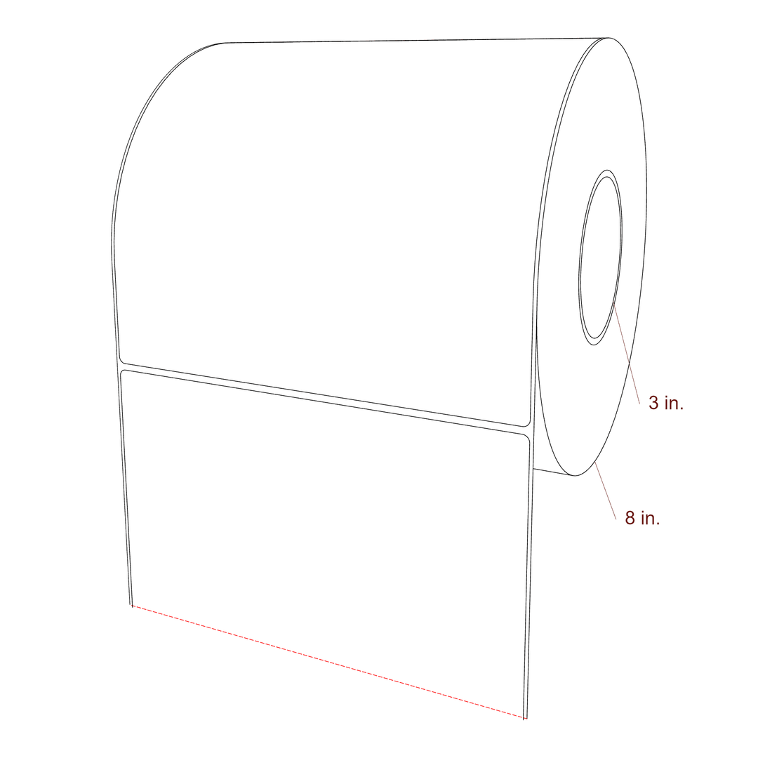 8" x 8" Inkjet Label Rolls | Fits Epson ColorWorks, VIPColor & Primera