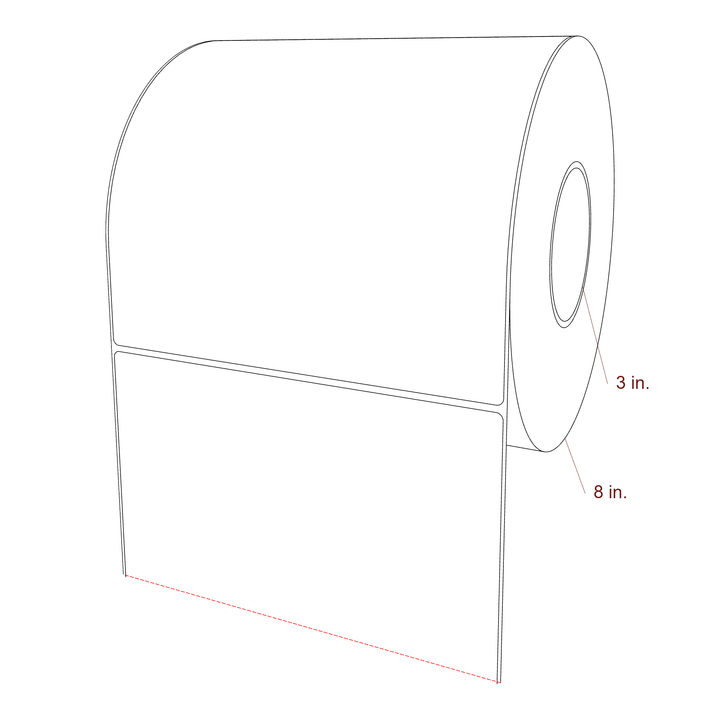 8" x 8" Inkjet Label Rolls | Fits Epson ColorWorks, VIPColor & Primera