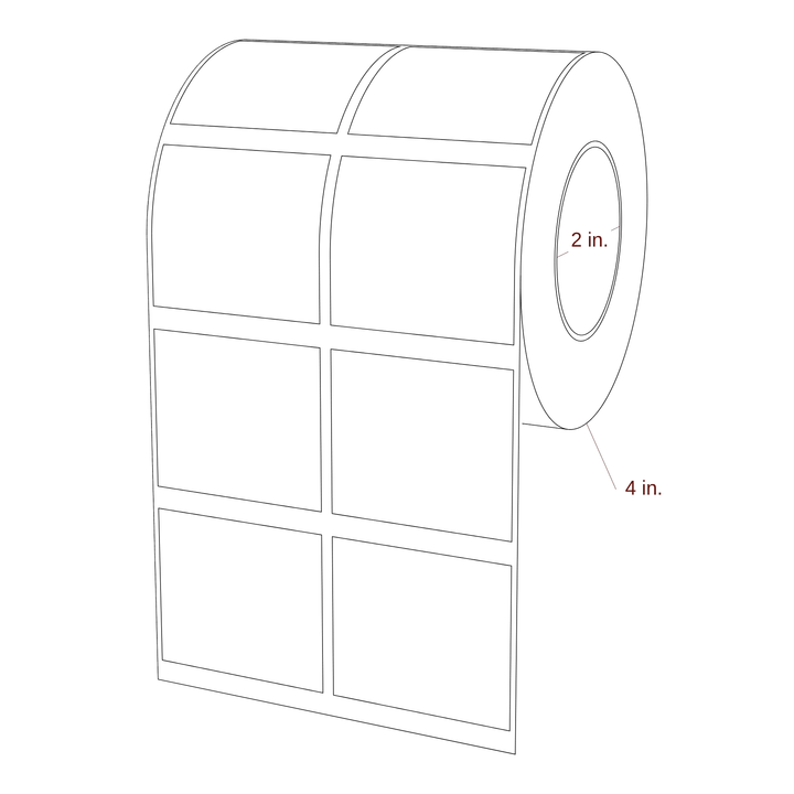 2" x 1.75" Special Shape Inkjet Label Rolls | 2-Up | Fits Epson ColorWorks, VIPColor & Primera