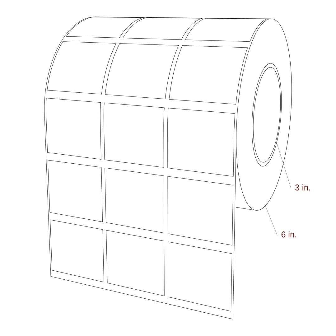 2" x 1.75" Special Shape Roll for Epson ColorWorks, VIPColor & Primera Printers; 2" x 1.75" Special Shape Label Diagram