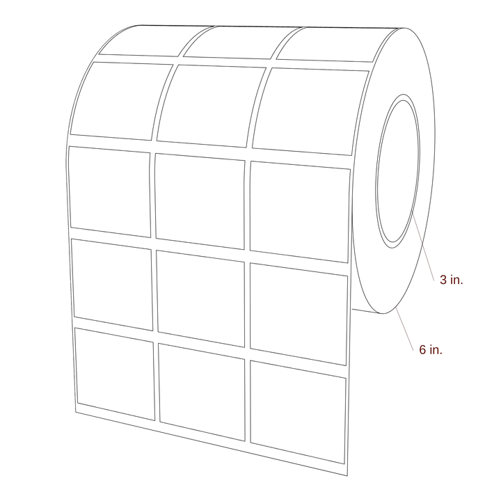 2" x 1.75" Special Shape Roll for Epson ColorWorks, VIPColor & Primera Printers; 2" x 1.75" Special Shape Label Diagram