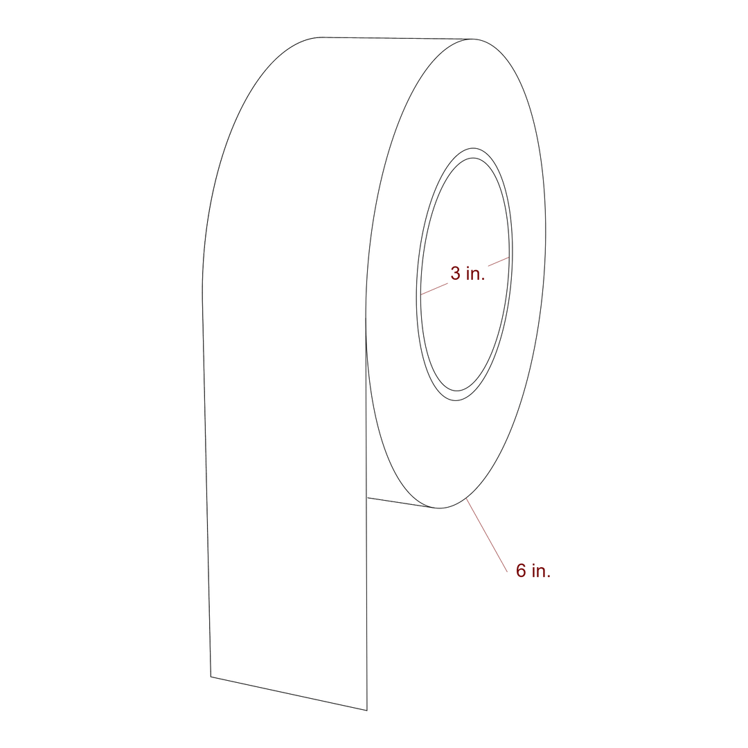 2" x 3" Special Shape Roll for Epson ColorWorks, VIPColor & Primera Printers; 2" x 3" Special Shape Label Diagram