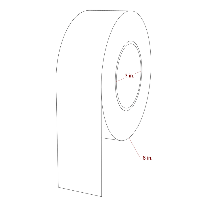 2" x 3" Special Shape Roll for Epson ColorWorks, VIPColor & Primera Printers; 2" x 3" Special Shape Label Diagram