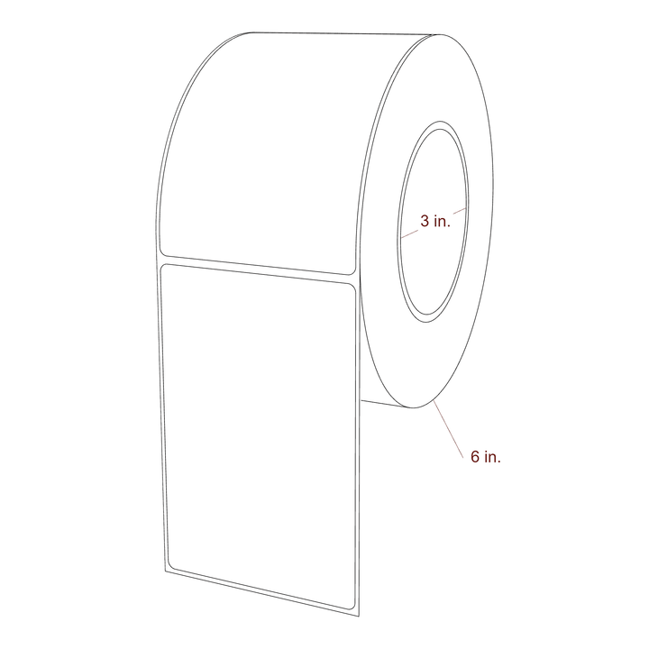 3.25" x 4.9375" Special Shape Roll for Epson ColorWorks, VIPColor & Primera Printers; 3.25" x 4.9375" Special Shape Label Diagram