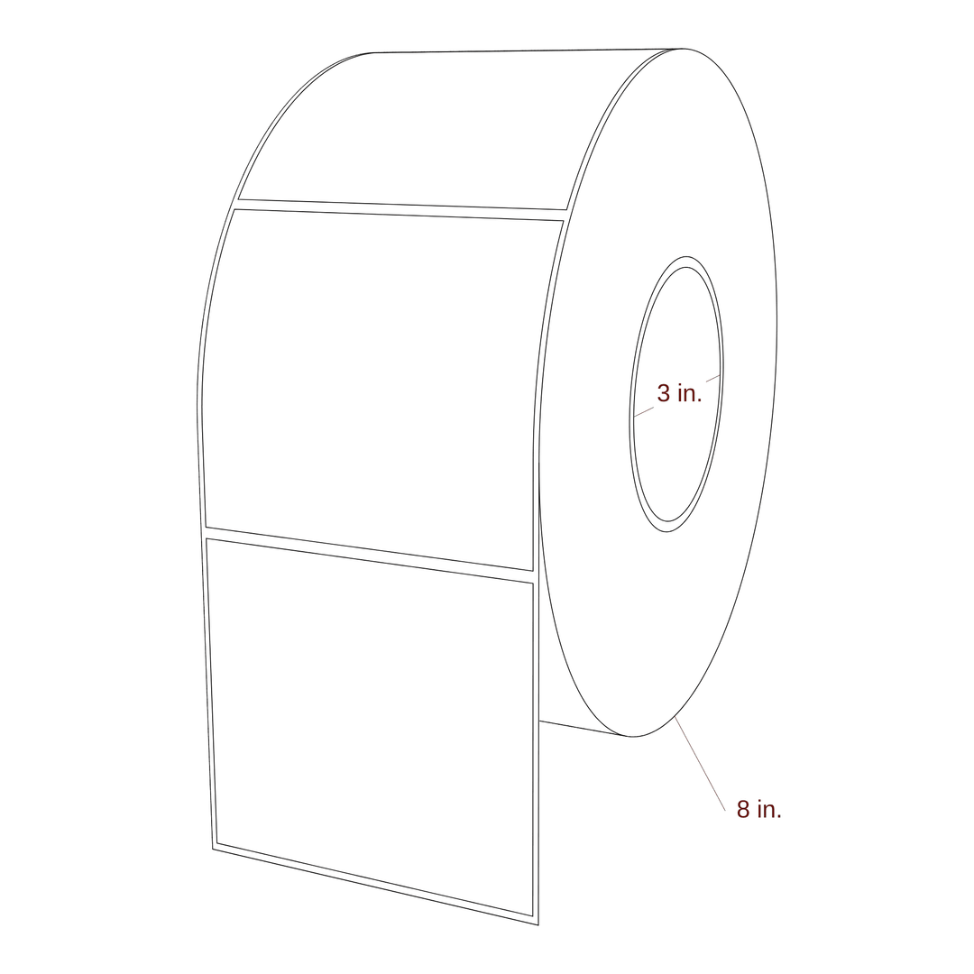 3.868" x 3.5" Special Shape Roll for Epson ColorWorks & VIPColor Printers; 3.868" x 3.5" Special Shape Label Diagram