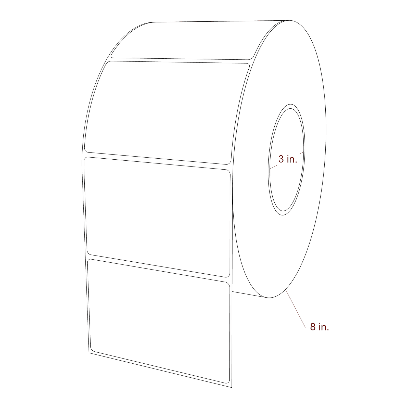 4.25" x 2.6875" Special Shape Roll for Epson ColorWorks & VIPColor Printers; 4.25" x 2.6875" Special Shape Label Diagram